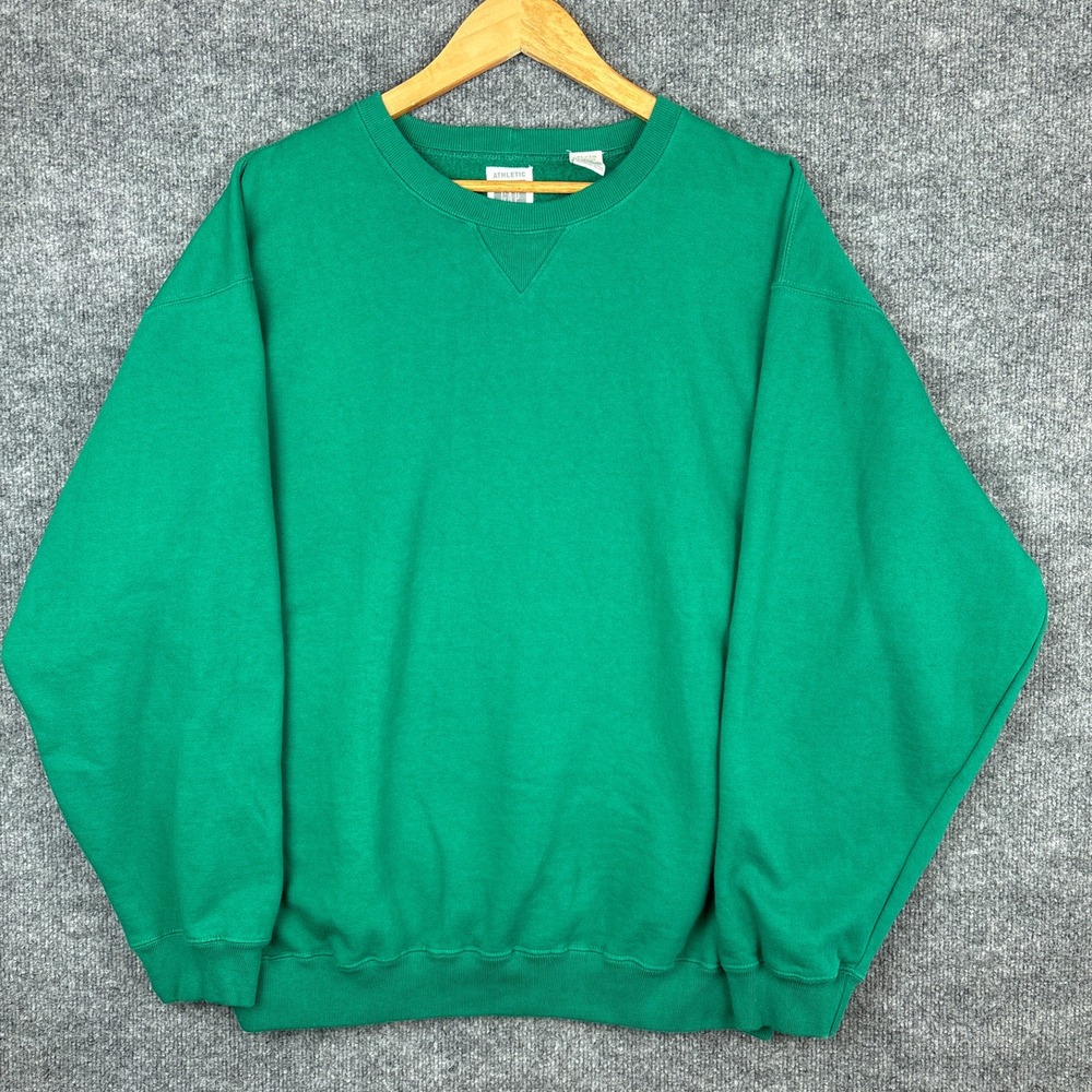 Vintage Gap Athletic Blank Crewneck Sweatshirt XL Green Oversized Baggy Soft